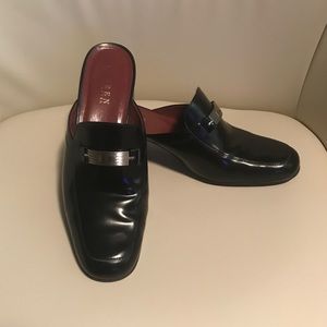 Ralph Lauren Black Leather Slip-ons